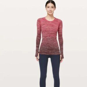 Lululemon Swiftly Tech Long Sleeve Shirt (Red Alert/White/Dark Sport Red/Black)